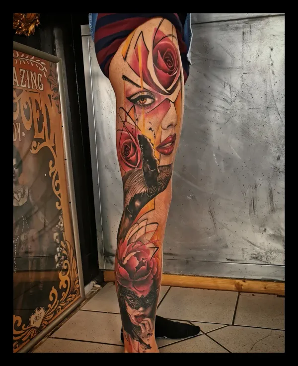 Réalisation par Tom, salon NEEDLES Ink Grenoble